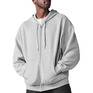 Sudadera con capucha y cremallera completa OEM, con cordón ajustable y puños acanalados, ligera y casual, para hombre y mujer, ropa deportiva y de uso diario. - Product Image 4