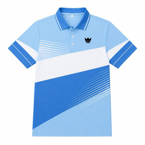เสื้อโปโลกอล์ฟแขนสั้น 88% โพลีเอสเตอร์ 12% สแปนเด็กซ์ พิมพ์ลายแบบซับลิเมชั่นตามสั่ง แห้งเร็ว สำหรับผู้ชาย - Product Image 2