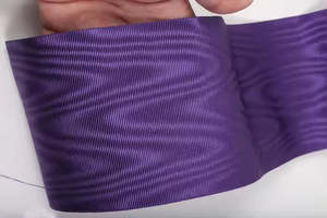 Ruban gros-grain double face en gros, couleurs cérémonie, effet moiré, haute qualité, pour insignes de grade d'officier de défilé et médailles de service - Product Image 2