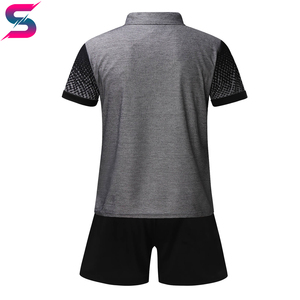 Conjunto Deportivo de Polo y Pantalones Cortos para Hombre, Diseño de Puntos Rojos sobre Negro, Cómodo, Nuevo, Moderno, Tejido, Ropa de Verano - Product Image 5