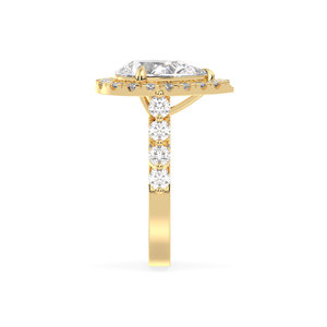 Bagues de fiançailles et de mariage REYES élégantes en argent sterling 925 pour femmes, plaquées or jaune 14 carats et rhodium, bijoux fins - Product Image 5