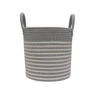Cute Animal Cotton Rope Storage <b>Baskets</b>-Flexible <b>Foldable</b> Multifunctional Decorative Woven Organizers for Nursery Kids' Room - Product Image 6