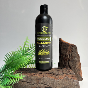 HerboGate Rosemary <b>Shampoo</b> 400ml Herbal Hair Care Solution for Healthy Shine and Scalp Refreshment - Product Image 1