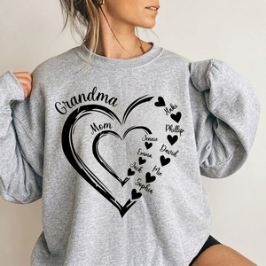 Sweat-shirt en molleton de coton surdimensionné personnalisé pour l'hiver, col rond, unisexe, broderie de lettres en chenille, twill - Product Image 5