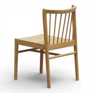 Silla de Comedor Moderna Nórdica de Madera de Teca Sólida, Silla de Cocina Minimalista con Respaldo de Espiga, Muebles Estilo Windsor para Restaurante y Hogar - Product Image 2