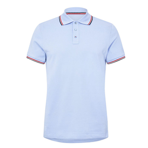 Polo en coton léger pour hommes, col côtelé, tissu doux, décontracté, mode d'été, vêtements confortables à manches courtes - Product Image 2