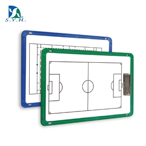 Tableau d'entraînement de football magnétique double face 24x31cm, tableau de stratégie effaçable à sec - Product Image 1