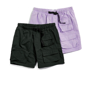 Summer Men's Solid High Waist Nylon Cargo <b>Shorts</b> Quick Dry Breathable Eco-Friendly Durable OEM Custom - Product Image 2