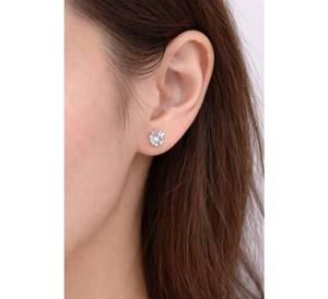 Boucles d'oreilles clous de luxe en argent sterling 925 avec moissanite taille ronde 1ct 2ct, diamant de laboratoire étincelant, solitaires, bijoux à vendre - Product Image 2