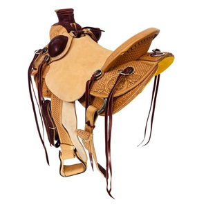 Selle de dressage polyvalente en cuir pour les événements d'équitation et de saut, avec siège confortable et sécurisé, coutures robustes, pour une utilisation à long terme. - Product Image 3
