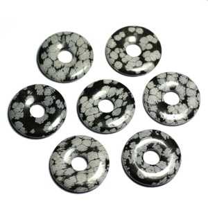 Donuts en cristal naturel, obsidienne flocon de neige, pierre gemme, pierre de cristal, pierres gemmes Reiki, donuts de guérison, agate, grossiste - Product Image 1