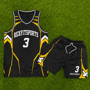 Ensemble d'uniformes de basketball personnalisés pour hommes, maillot et short de basketball respirants par sublimation, vêtements de sport d'équipe personnalisés - Product Image 2