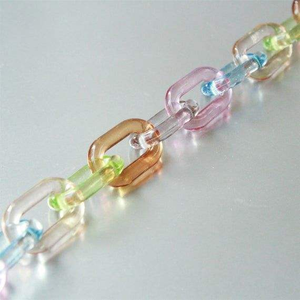 สร้อยคอเรซิ่นรักษ์โลกแบบวินเทจขนาดใหญ่ สีสันหลากหลาย สไตล์พังก์ โซ่ยาวแบบกลวง ขนาดใหญ่  งานศิลปะติดผนัง  แบบห่วงเกี่ยวกุ้งก้ามกราม - Product Image 1