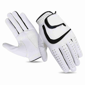 Guantes de Golf de Cuero Genuino Blanco Marf Industry, Transpirables, Antideslizantes, para Mano Izquierda, con Cierre de Gancho y Bucle G2593, para Gimnasio, Ciclismo y Actividades al Aire Libre - Product Image 4