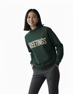 เสื้อสตรีคอเต่าทรงโอเวอร์ไซส์ ผ้าฝ้ายนุ่ม ปักลายด้านหน้า สไตล์สตรีทแวร์ ผ้าฟลีซ สำหรับฤดูใบไม้ร่วงและฤดูหนาว - Product Image 1