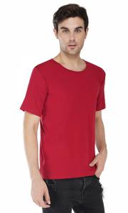 T-shirt décontracté pour homme en coton et polyester, imprimé sur mesure, manches courtes, col rond, design uni, tricoté, t-shirt promotionnel pas cher - Product Image 3