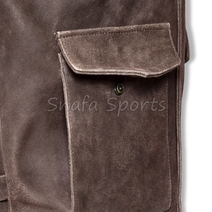Wholesale Men's Premium Winter Leather Jacket For Men Slim Fit Breathable Windproof Jackets For Men's - Product Image 5