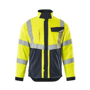 Chaquetas de Trabajo con Cuello Alto, Cierre de Cremallera, Color Naranja y Azul Marino, Manga Larga, Material de Poliéster Impermeable - Product Image 2