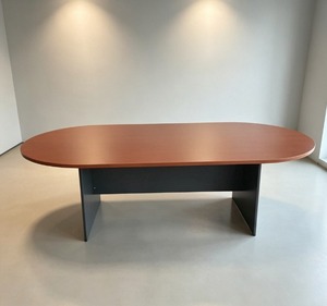Table de conférence ovale extensible avec pieds en métal, design moderne, mobilier de bureau durable pour usage commercial, 12 places - Product Image 1