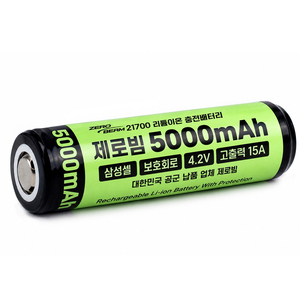 Batería ZEROBEAM Coreana Ensamblada 21700 de 5000mAh, Celda de Iones de Litio Samsung 50G Protegida, Salida de 10A para Linternas - Product Image 1
