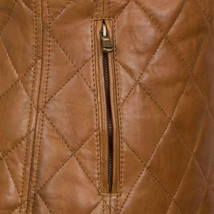 Salva Leather Women Breathable <b>Knitted</b> Quilted 100% Polyester Vest Stand Collar Zip-Up <b>Waistcoat</b> Casual Outerwear Regular Length - Product Image 4