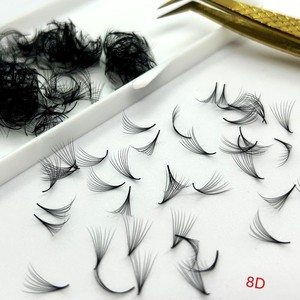 Premium Volume <b>Lash</b> Extensions Synthetic Hair Handmade Natural Long Matte Black Pointy Base Natural Soft <b>Premade</b> Fans <b>Lash</b> Tray - Product Image 5