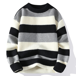 <b>Men</b> Button Shoulder Knit Sweater Soft Warm Crew Neck <b>Long</b> Sleeve Casual Comfortable Daily Wear Autumn Winter Custom Factory - Product Image 4