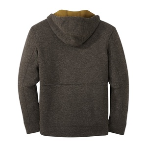 เสื้อฮู้ดซิปหน้าผู้ชายแบบหนาพิเศษ ผ้าฝ้าย 80% โพลีเอสเตอร์ 20% ODM 340 กรัม ผ้าฟลีซ กันหดตัว สำหรับฤดูหนาว ใช้งานได้จริง - Product Image 2