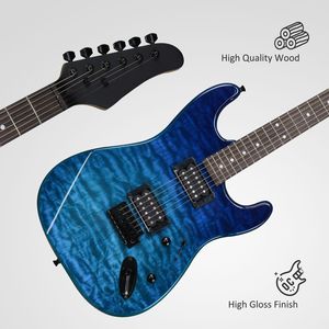 Basso Elettrico di Alta Qualità 39 Pollici con Corpo in Frassino, Pickup in Acciaio, Fondo e Fasce in Mogano e Finitura Blu - Product Image 5