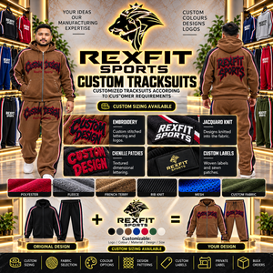 Ensemble de survêtement en molleton coupe décontractée, veste zippée personnalisée, pantalon de survêtement large, strass, streetwear unisexe, ensemble deux pièces pour homme - Product Image 4