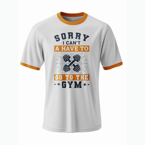 Camiseta Deportiva de Gimnasio, Nueva Llegada, 100% Algodón, Secado Rápido, Transpirable, Manga Corta, Ropa Deportiva para Hombre - Product Image 3