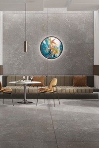 Dalles de porcelaine polies Monadrain Greige, surfaces élégantes à effet marbre pour intérieurs de luxe - Product Image 2