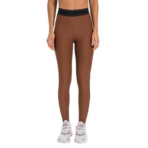 <b>Women's</b> High Waisted Solid Light <b>Grey</b> <b>Leggings</b> Full Length Sporty Tight Pants - Product Image 2