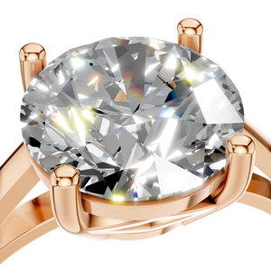 Anillo de Compromiso y Boda Solitario de Plata de Ley 925 con Moissanita de Corte Redondo de 30 Quilates, Chapado en Rodio, Regalo para Mujeres, Hombres, Unisex - Product Image 3