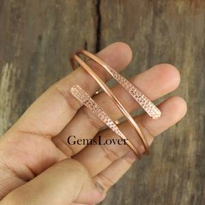 Rose Gold Plated Copper Alloy Cuff <b>Bracelet</b> Classic Unisex Jewelry Bangles men women wrist wear <b>healing</b> wrist copper therapy - Product Image 3