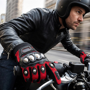 Custom Logo Personalized Vintage Touchscreen Full-Finger <b>Men</b> Moto Riders Cycling <b>Gloves</b> <b>Waterproof</b> Riding Motorcycle <b>Gloves</b> - Product Image 5