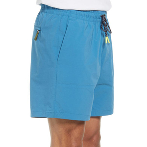 Pantalones Cortos Bermuda de Secado Rápido para Hombre, Color Sólido, Cintura con Cordón, Ropa Casual, Tela de Poliéster Azul - Product Image 3
