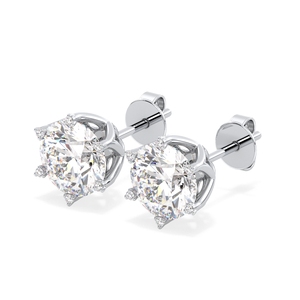 REYES Pendientes de Oro Sólido de 14K de Alta Calidad con Moissanita Certificada GRA y Cierre de Rosca para Mujer, Precio al por Mayor, Joyería Fina - Product Image 4