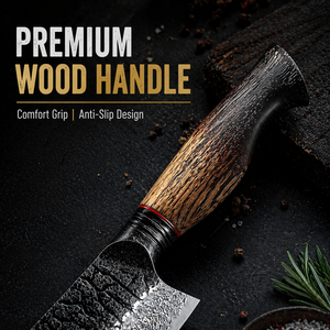 Couteau de chef artisanal en acier Damas, couteau de cuisine, manche en bois, fabricant OEM personnalisé, fournisseur en gros, Pakistan - Product Image 4