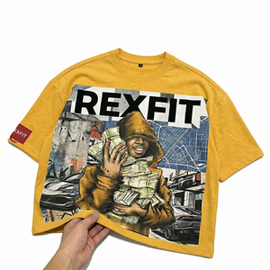 Camiseta Extra Grande Personalizada - Camiseta de Algodón de Alta Calidad para Hombre |   Camiseta con Estampado Personalizado de Estilo Urbano Único - Product Image 4