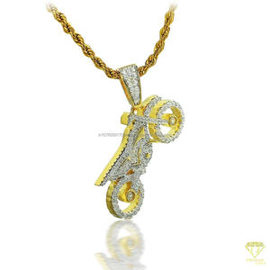 จี้จักรยานทำด้วยมือพร้อมจี้เพชรแฟชั่นฮิปฮอปสำหรับสตรีทแวร์ - Product Image 4
