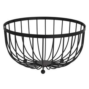 Panier à fruits rond en fer forgé noir, panier de rangement en fil métallique, fait main et personnalisable, vente en gros - Product Image 6