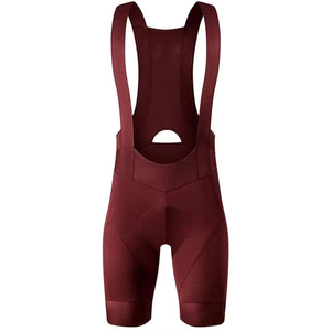 Cuissard de cyclisme pour homme, bordeaux, dos en mesh, rembourré, vêtements de vélo performants - Product Image 3