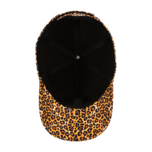 Gorra de Béisbol Personalizada de Cuero Napa Genuino, Unisex, con Estampado de Leopardo, Gorra Deportiva de Cuero Ajustable, Venta al Por Mayor - Product Image 5