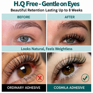 กาวต่อขนตา COSMILA Pro Lash Extension Glue <0.5s 8 สัปดาห์ ติดทนนานทุกสภาพอากาศ ผลิตจากญี่ปุ่น ปราศจากสาร HQ แห้งเร็ว กลิ่นน้อย กันน้ำ 5 มล. สีดำ - Product Image 4