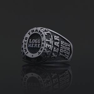 Anillo de Graduación Universitario BOJ MCollege Ring 010 Personalizado en Plata con Diamantes, Unisex, Certificado por GIA, Micro, Bajo Precio - Product Image 3