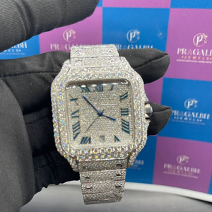 Elegante Reloj Automático con Números Romanos Estilo Suizo, Reloj de Lujo con Moissanita, Diseño Clásico y Brillo Atemporal - Product Image 5