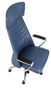 Chaise de bureau ergonomique de haute qualité en cuir - Product Image 4