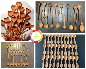 High Quality Wood Spoon Natural Wood Kitchen Utensil Handmade Cooking Spoon Eco Friendly Vietnam Bulk Wholesale Supplier Export - Product Image 1