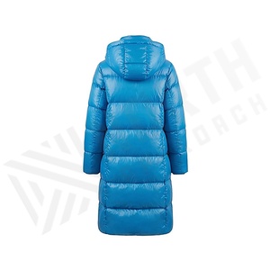 Hooded Quilted Waterproof <b>Bubble</b> Jacket Black Full Sleeve Winter Windproof Cotton Shell Knitted Fabric Polyester Filling Stand - Product Image 2